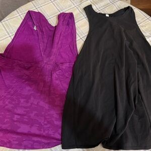 lululemon athletica Purple and Black Camisoles